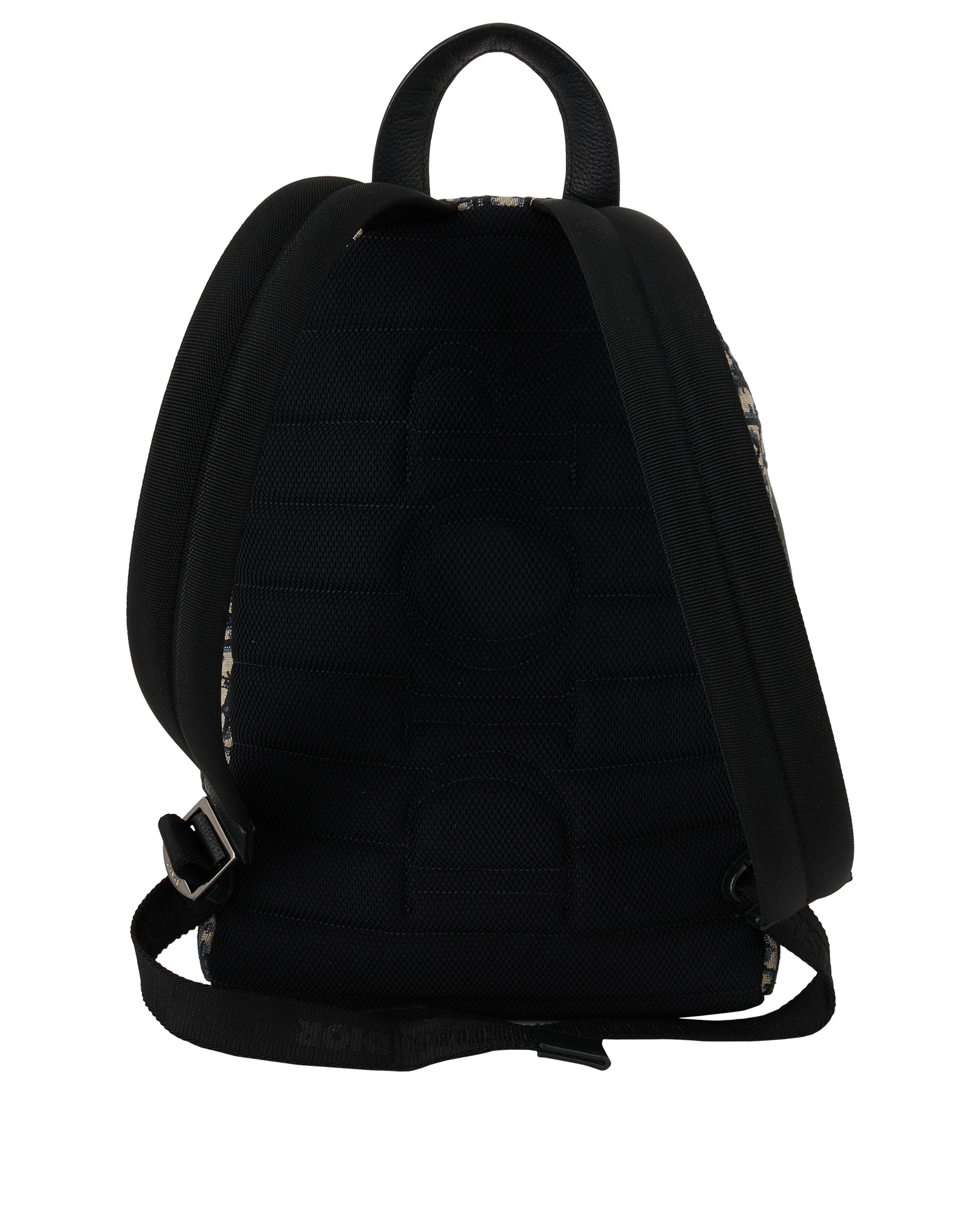 Small Rider Backpack, &pound;1,100, Handbags, Beige/Blue, Canvas, Back view